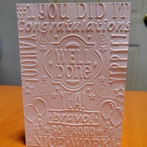 Embossed Congratulations Card, Set of 6, Graduation Card Set
